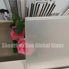 China 6+6mm frosted PVB laminated glass, 1/2 inch acid etched toughened laminated glass, 66.4 translucent ESG VSG glass CE certified glass factory manufacturer