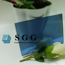 China Vidro flutuante reflexivo azul escuro de 6mm, vidro reflexivo solar azul escuro de 6mm, vidro revestido de azul escuro de 6mm fabricante