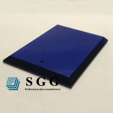 China 6mm dark blue tempered glass,6mm dark blue toughened glass, blue tempered safety glass price manufacturer