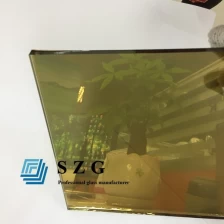 China 6mm golden reflective glass, 6mm 24k gold golden coating reflective glass, 6mm golden solar glass reflective glass manufacturer
