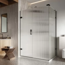 porcelana Puerta de ducha de vidrio templado estriado de 6 mm, pantalla de ducha de cristal endurecida caña, sistema de puertas de baño de vidrio de seguridad fabricante