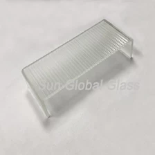 China 7mm clear thick ripples u-profile glass factory, U channel Glass glass sheets, economical U shape glass for building wall. manufacturer