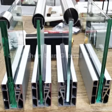 Chiny 8 + 8mm szkło laminowane Szylowanie kanału U, 17,52 mm balustrady szkła hartowanego, laminowane szkło aluminiowe system poręczy kanałowej U producent