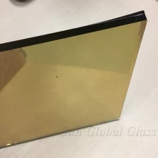 Cina 8 vetro riflettente oro MM, 8MM oro rivestito vetro riflettente, rivestimento riflettente vetro dorato di 8MM produttore