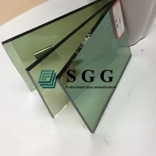 China 8MM french green reflective glass, 8MM online coating F-green glass, 8MM f-green reflective glass solar control manufacturer