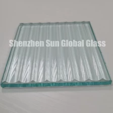 China 8mm clear toughened fluted glass, 8mm clear tempered ribbed glass, 1/3 inch reeded textured ESG decorative glass manufacturer