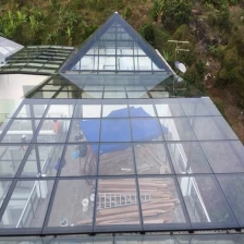 China CE EN12150 Standard toughened glass 10mm for patio roofs,10mm tempered glass roof skylight,clear tempered glass roofing panels manufacturer