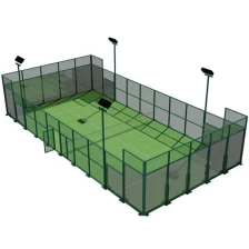 China CE standard complete padel tennis court glass price, full set portable paddle court tennis cost in China,Indoor and outdoor Padel Court construction systems for sale manufacturer