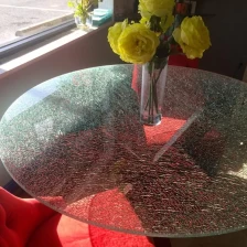 Chine Comptoirs de verre brisé, table dessus en verre fracassé, Comptoirs de verre craqué, 8mm 10mm 12mm 15mm trempé dessus de table de verre fabricant
