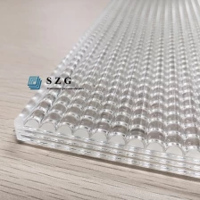 China low iron cross reed tempered laminated glass, ultra clear fluted textured toughened laminated glass, extra clear safety ribbed pattern decorative glass manufacturer