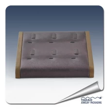 Κίνα 2014 νέα προϊόντα καφέ ξύλινο δέρμα + χονδρικής δίσκο κοσμήματα για κοσμηματοπωλείο οθόνη δίσκο δαχτυλίδι που κατασκευάζονται στην Κίνα κατασκευαστής