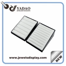 China 2015 Newest design economic Luxury wholesale custom white PU ring trays , lacquer ring display trays ,lacquer ring exhibitor trays for jewelry display and presentation manufacturer China manufacturer