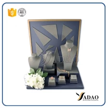 Cina 2017 Nuovo set di esposizione di gioielli in pelle MDF con design fantasia di arrivo produttore