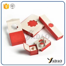 China 2017 attractive simple delicate design lovely light paper box for ring/earring/ppendant/bracelet/bangle with OEM by Yadao manufacturer