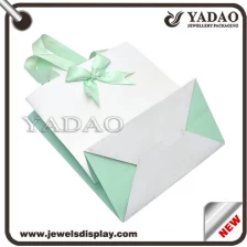 China 2017 spring fashion design jewellery paper bag shopping craft handbag with free logo customize manufacturer