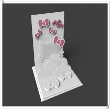 Китай Красивая акриловая дисплей ювелирных изделий стенд с изображением Hello Kitty производителя