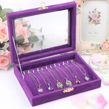 China Beautiful and fashion jewelry display cases storage for necklace watch bracelet with custom design manufacturer