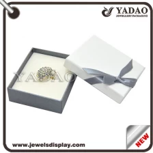 China Beautiful hot sale paper box for jewelry packaging with ribbon bow-knot manufacturer