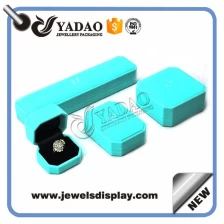 China Beautiful leather covered plastic for ring/ bangle/ pandent/ necklace box make in China manufacturer