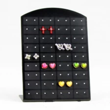 China Black acrylic mental leather earring display for jewelry shop wholesale manufacturer