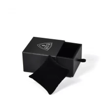 Chine Boîte noire avec coussin en velours éponge pour un transport facile des boîtes à tiroirs à bijoux fabricant
