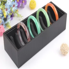 China Black leather bangle jewelry display tray accept customized according to your require manufacturer