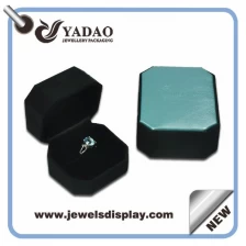 China China factory supply ability 1000000 per month blue leather jewelry plastic boxes for shop counter and window display and showcase  ring packing box manufacturer