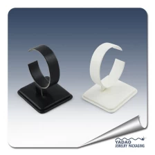 China China popular black & white leather jewelry display stand for bangle watch ect. manufacturer