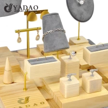 China China jóias de madeira conjunto de exibição de exibição de jóias de luxo embalagem personalizar com logotipo fabricante