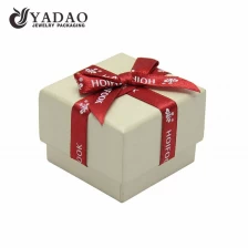 China Chinese jewelry  packing manufacturer of Luxury blue hard  paper boxes and chests for jewelry and gift packing and display used in shop counter and window with ribbon manufacturer