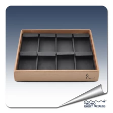 China Chinese manufacturer of Lowest price high-class leather earring jewelry display tray holder and rack for earring decoration with sample available manufacturer
