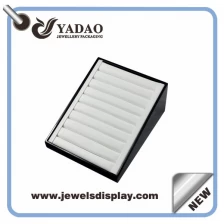 China Chinese manufacturer of lacquer ring trays ,white PU ring trays ,Luxury ring display trays with  samples and logo offered  for shop counter and show trade manufacturer