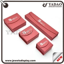 China Chinese special designed lib lining surface red paper boxes for jewelry packaging manufacturer