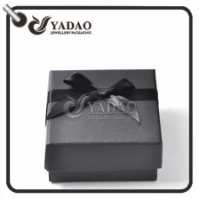 China Classic design double use paper jewelry box with removable lid---can hold ring and necklace at the same time. manufacturer