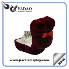China Creative Cute velvet jewelry/gift box manufacturer custom Flocking Jewelry Packaging Boxes Manufacture Jewelry Packing manufacturer