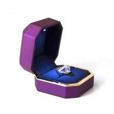 China Custom Matt Lights Custom Led Ring Box Jewelry Box Set manufacturer