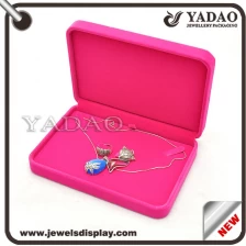 China Personalizado caixas de jóias de jóias vermelhas com soft touch veludo caixa de embalagem multi-funções fabricante