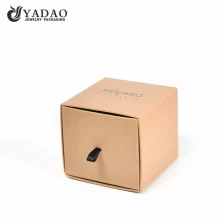 China Custom fashion handmade sliding drawer jewelry box with logo printed manufacturer