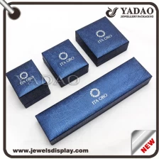 China Custom logo silver hot stamping logo plastic boxes wrapped with high quality PU leather jewelry gift and Cosmetic packing box manufacturer