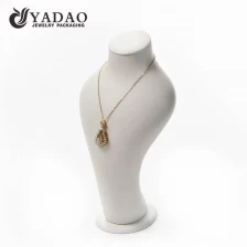 China Custom made neck form/ pendant display bust covered with white leatherette with customized height and color. manufacturer