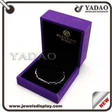 China Custom purple jewelry gift boxes with soft touch velvet Multi-function packing box manufacturer