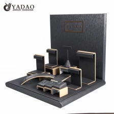 China Customize luxury jewelry display set window jewelry display showcase display jewelry pu leather display stands manufacturer