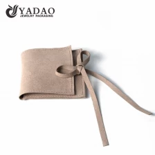 China Customized handmade microfiber jewelry package pouch with logo priniting popular in Europe and USA. manufacturer