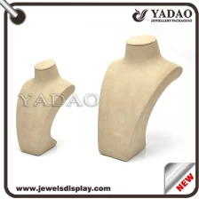 China Customized resin with linen necklace display props necklace bust made in China manufacturer