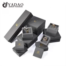 China Custom velvet inside the gray box jewelry box with separate lid manufacturer