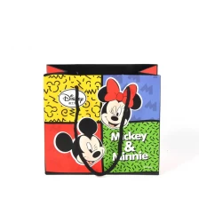 Cina Cute Minnie pattern print paper bag jewelry packaging Christmas gift shopping bag produttore