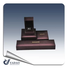 China Elegant luxury Handmade Custom Logo Printed PU leather jewelry box manufacturer