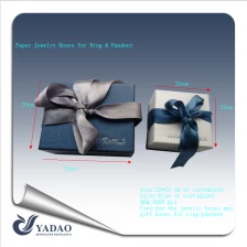China Mode-Papier-Schmuckschatulle für Ring-Pandent-Schmuckverpackung-Geschenkbox mit Logo und farbigem Band hergestellt in China Hersteller