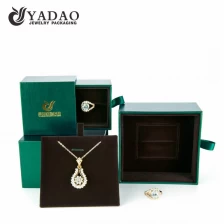 China Green jewelry organizer jewelry box drawer design with custom logo manufacturer