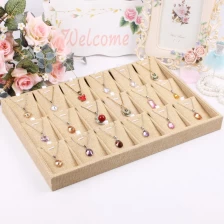 China Handmade Beautiful and elegant with linen jewelry display trays wholesale for jewelry wholesale manufacturer